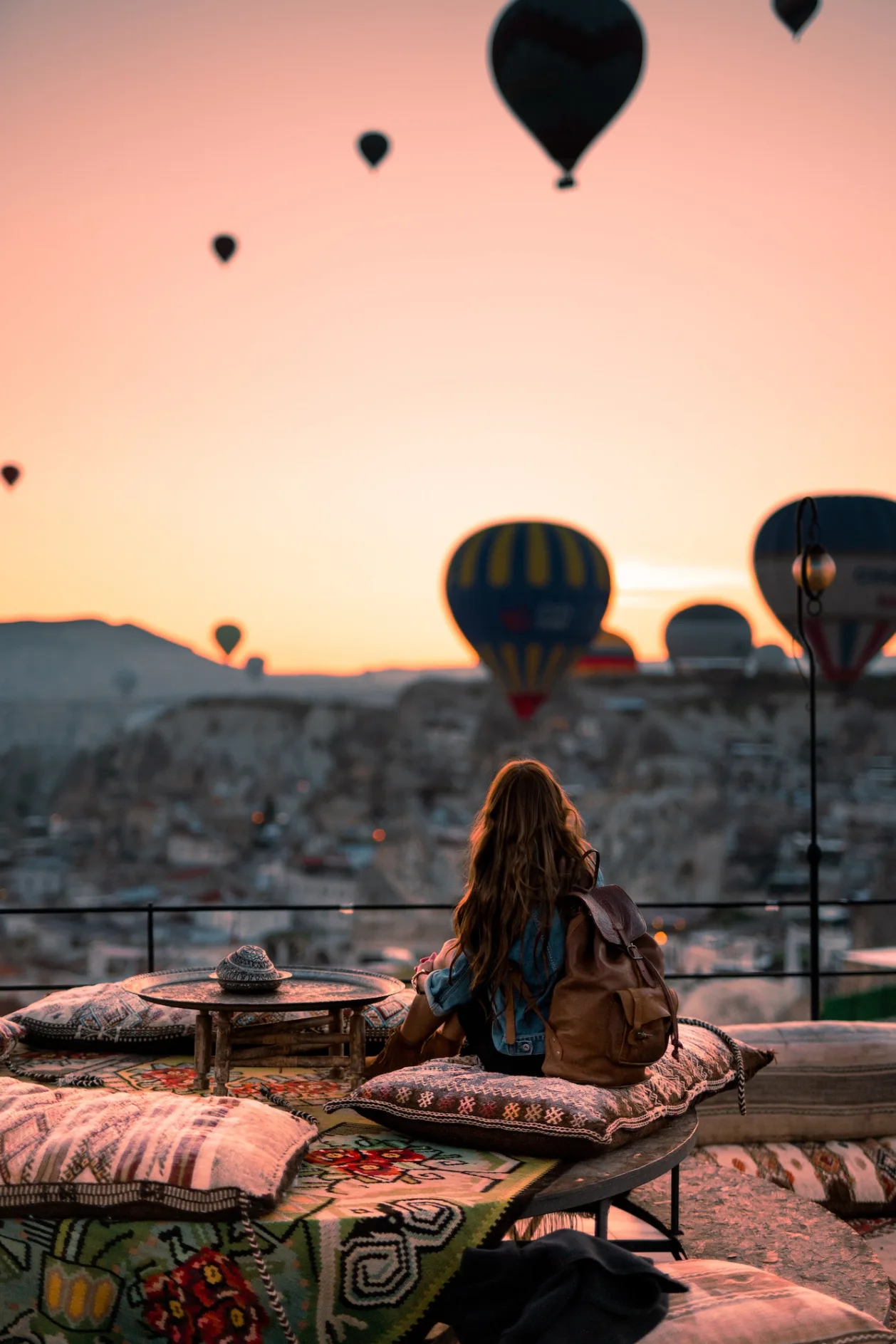 Watching Hot-Air Balloons over Cappadocia